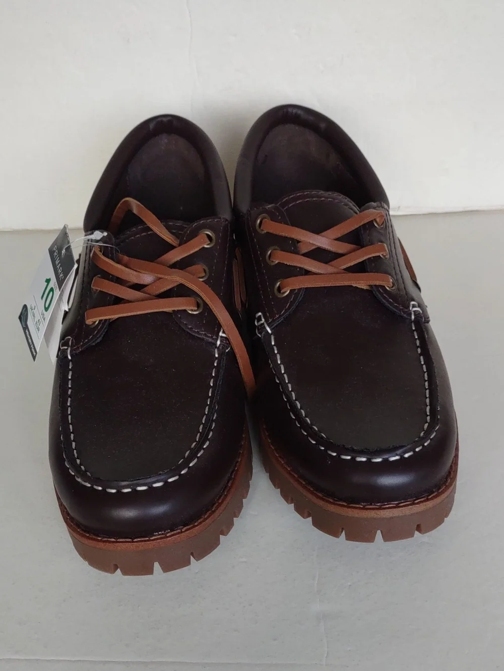 BRAND NEW Primark Men's BROWN Leather(SYNTHETIC )Boat Shoes